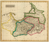 Карта Восточной Пруссии, 1822 г.