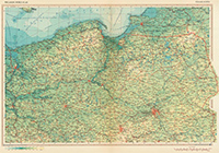 Карта Калининградской обл и Польши. 1964 г.