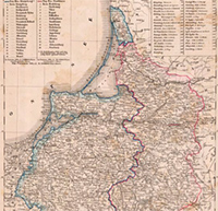 Карта Восточной Пруссии, 1855 г.
