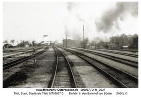 Tilsit, Stadt, Stadtkreis Tilsit   Tilsit, Bahnhof und Eisenbahn