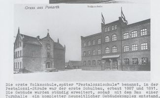 Königsberg (Pr.), Stadtkreis Königsberg Pestalozzistraße Königsberg, Pestalozzistraße, Die erste Volksschule  Pestalozzischule  Königsberg, Stadtteil Ponarth