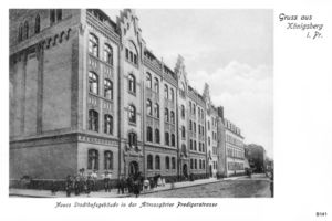 Königsberg (Pr.), Stadtkreis Königsberg Altroßgärter-Predigerstraße Königsberg, Neues Stadthofgebäude 