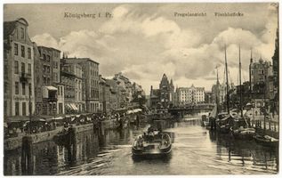 Königsberg (Pr.), Stadtkreis Königsberg  Königsberg, Pregel mit Fischbrücke II Königsberg, Stadtteil Altstadt (Umgebung des Schlosses)