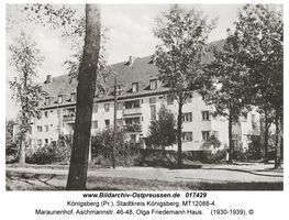 Königsberg (Pr.), Stadtkreis Königsberg Aschmannallee 46-48  Königsberg, Stadtteil Maraunenhof