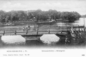 Königsberg (Pr.), Stadtkreis Königsberg  Königsberg, Schloßteichbrücke, Börsengarten Königsberg, Schloßteich