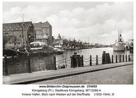 Königsberg (Pr.), Stadtkreis Königsberg Kranstraße  Königsberg, Innerer Hafen (Alter Hafen östlich der alten Eisenbahnbrücke)