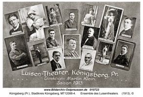 Königsberg (Pr.), Stadtkreis Königsberg Hufenallee  Königsberg, Komische Oper, Luisentheater, Neues Schauspielhaus