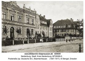 Neidenburg, Stadt, Kreis Neidenburg Poststraße (sp. Deutsche Straße)