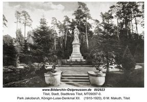 Tilsit, Stadt, Stadtkreis Tilsit   Tilsit, Park Jakobsruh, Königin-Luise-Denkmal