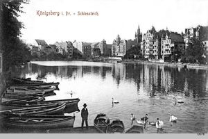 Königsberg (Pr.), Stadtkreis Königsberg  Königsberg, Blick über den Schloßteich Königsberg, Schloßteich