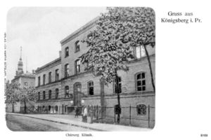 Königsberg (Pr.), Stadtkreis Königsberg Lange Reihe Königsberg, Chirurgische Klinik Königsberg, Krankenhäuser und Kliniken