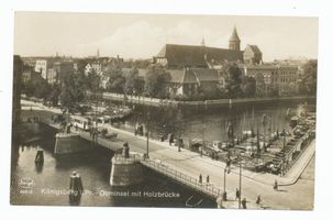 Königsberg (Pr.), Stadtkreis Königsberg  Königsberg, Dominsel mit Holzbrücke Königsberg, Pregel