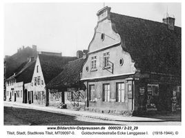 Tilsit, Stadt, Stadtkreis Tilsit Goldschmiedestraße  Tilsit, Alte Häuser, alte Hinterhöfe