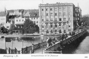 Königsberg (Pr.), Stadtkreis Königsberg  Königsberg, Schloßteichbrücke mit der Promenade Königsberg, Schloßteichbrücke