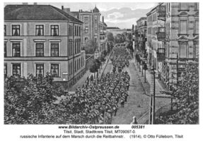 Tilsit, Stadt, Stadtkreis Tilsit Reitbahnstraße  Tilsit, Erster Weltkrieg, russische Besetzung und Befreiung 1914
