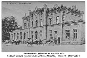 Gerdauen, Stadt und Bahnstation, Kreis Gerdauen