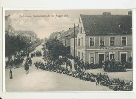 Angerapp, Stadt, Kreis Angerapp  Darkehmen, Gudwaller Straße im August 1914 