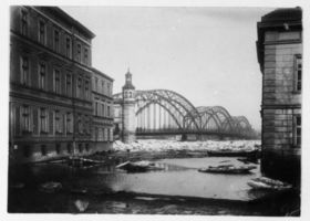 Tilsit, Stadt, Stadtkreis Tilsit  Tilsit, Luisen-Brücke, Hochwasser und Eisgang II 