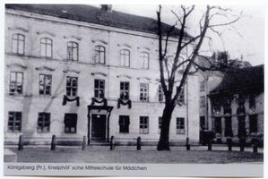 Königsberg (Pr.), Stadtkreis Königsberg Domstraße 23-24 Königsberg, Kneiphöfsche Mittelschule für Mädchen Königsberg, Schulen