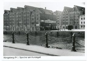 Königsberg (Pr.), Stadtkreis Königsberg  Königsberg, Hundegatt. Alte Speicher an der Lastadie Königsberg, Hundegatt