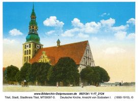 Tilsit, Stadt, Stadtkreis Tilsit Fletcherplatz  Tilsit, Deutsche Kirche (Deutschordens-Kirche, Stadtkirche, Alte Kirche)