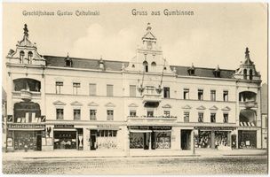 Gumbinnen, Stadt, Kreis Gumbinnen  Gumbinnen, Geschäftshaus Gustav Czibulinski 