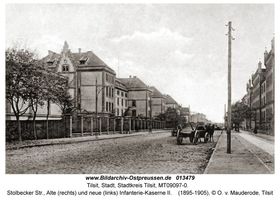 Tilsit, Stadt, Stadtkreis Tilsit Stolbecker Straße  Tilsit, Infanterie-Regiment von Boyen (5. Ostpr.) Nr. 41