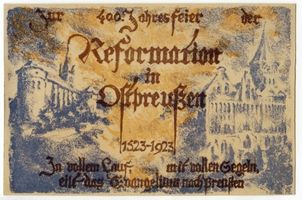 Königsberg (Pr.), Stadtkreis Königsberg  Königsberg (Pr.), 400. Jahresfeier der Reformation in Ostpreußen Königsberg, Schloß