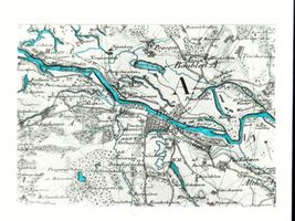 Tilsit, Stadt, Stadtkreis Tilsit  Tilsit, Plan von Tilsit und Umgebung um 1800, Schroettersche Karte 