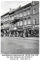 Tilsit, Stadt, Stadtkreis Tilsit Hohe Straße 66  Tilsit, Hohe Str. zwischen Langgasse und Wasserstr., südlicher Teil (Nr. 57-71)