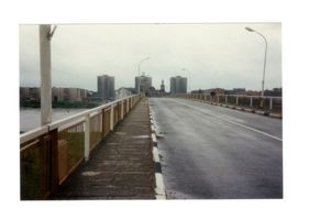 Tilsit, Stadt, Stadtkreis Tilsit  Tilsit, Luisen-Brücke, Blick von der Betonbrücke zum Fletcher-Platz 