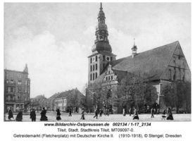 Tilsit, Stadt, Stadtkreis Tilsit Fletcherplatz  Tilsit, Deutsche Kirche (Deutschordens-Kirche, Stadtkirche, Alte Kirche)