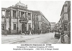 Königsberg (Pr.), Stadtkreis Königsberg Burgstraße  Königsberg, Nördliche Innenstadt westlich des Schloßteiches (Tragheim)