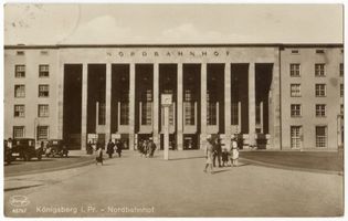 Königsberg (Pr.), Stadtkreis Königsberg Adolf-Hitler-Platz (fr. Hansaplatz) Königsberg (Pr.), Nordbahnhof, Eingang Königsberg, Hansaplatz und Umgebung