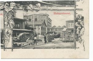 Tilsit, Stadt, Stadtkreis Tilsit  Tilsit, Zellstoff-Fabrik Waldhof, Holzputzerei Tilsit, Zellstoff-Fabrik auf der Mühleninsel