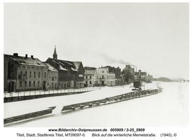 Tilsit, Stadt, Stadtkreis Tilsit Memelstraße  Tilsit, Winter