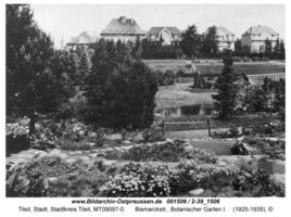 Tilsit, Stadt, Stadtkreis Tilsit Bismarckstraße  Tilsit, Botanischer Garten