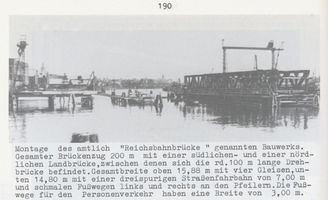 Königsberg (Pr.), Stadtkreis Königsberg  Königsberg , Montage der  Reichsbahnbrücke 