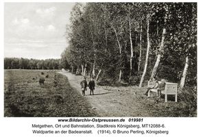 Metgethen, Ort und Bahnstation, Stadtkreis Königsberg