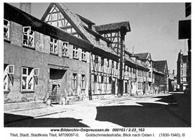 Tilsit, Stadt, Stadtkreis Tilsit Goldschmiedestraße 5-7  Tilsit, Alte Häuser, alte Hinterhöfe
