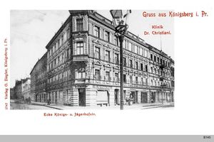 Königsberg (Pr.), Stadtkreis Königsberg Straße der SA Königsberg, Klinik Dr. Christiani Königsberg, Krankenhäuser und Kliniken