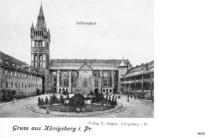 Königsberg (Pr.), Stadtkreis Königsberg  Königsberg, Innerer Schloßhof mit Schloßkirche und Blutgericht II Königsberg, Schloßkirche