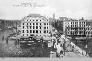 Königsberg (Pr.), Stadtkreis Königsberg  Königsberg, Kneiphöfsche Langgasse mit neuem Bankgebäude 