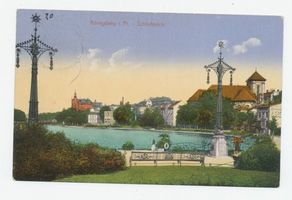 Königsberg (Pr.), Stadtkreis Königsberg  Königsberg (Pr.), Blick auf den Schlossteich Königsberg, Schloßteich