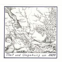 Tilsit, Stadt, Stadtkreis Tilsit  Tilsit, Plan von Tilsit und Umgebung um 1699 