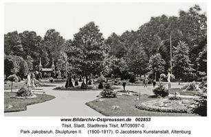 Tilsit, Stadt, Stadtkreis Tilsit   Tilsit, Park Jakobsruh, Brunnen und Skulpturen