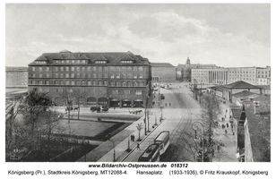 Königsberg (Pr.), Stadtkreis Königsberg Hansaring  Königsberg, Hansaplatz und Umgebung
