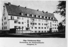 Königsberg (Pr.), Stadtkreis Königsberg  Königsberg, Olga Friedemann-Haus, Rentnerheim des Hausfrauenbundes II 