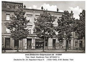 Tilsit, Stadt, Stadtkreis Tilsit Deutsche Straße 24  Tilsit, Napoleon-Haus, Deutsche Str. 24