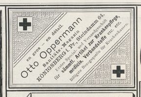 Königsberg (Pr.), Stadtkreis Königsberg Steindamm Königsberg (Pr.), Steindamm, Sanitäts-Magazin, Otto Oppermann Königsberg, Anzeigen